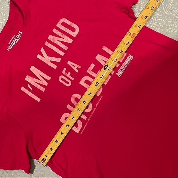 Aeropostale “I’m Kind Of A Big Deal” (Anchorman) T-Shirt size M Red - Picture 4 of 8